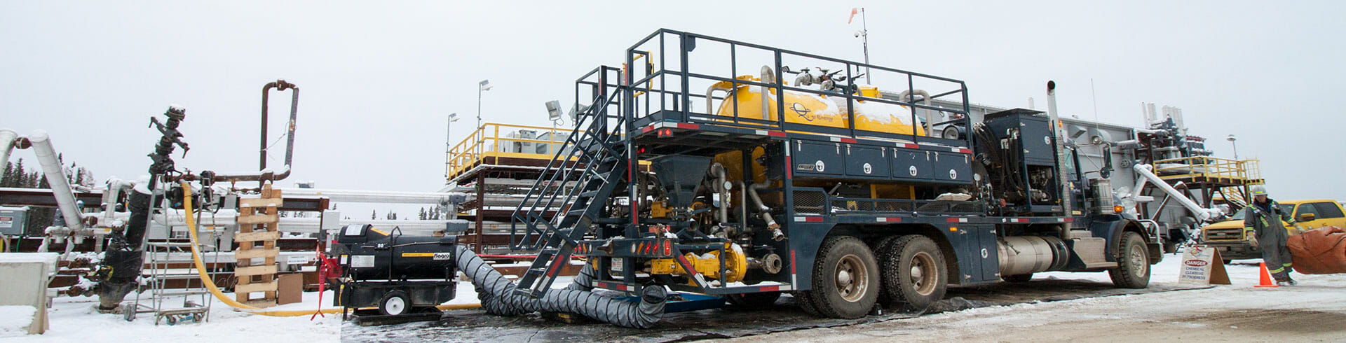 Chemical Cleaning truck on site